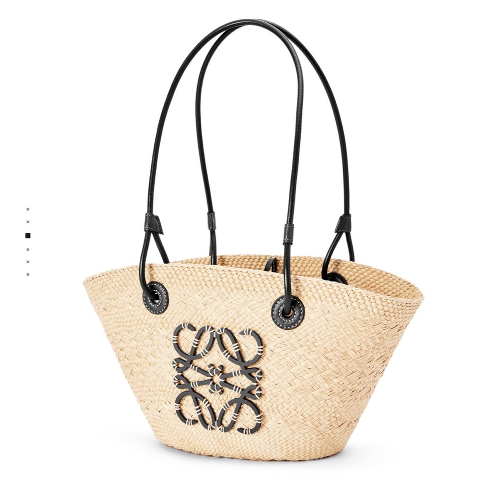 Loewe anagram straw small basket